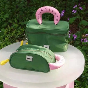 Waterproof Nylon Square Tote Bag Cosmetic Bag