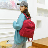 Soft Fabric Backpack for Women, Multifunctional Shoulder Bag for School Girls