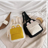 Pink Personalized Embroidered Wool Backpack for Lady