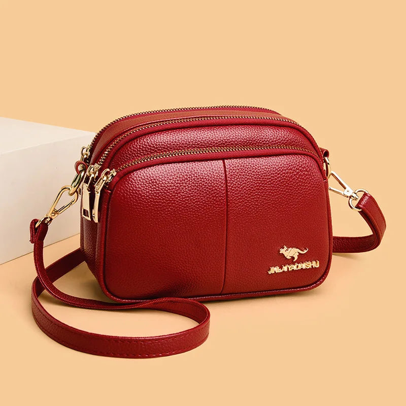Soft Leather Casual Vintage Shoulder Bag