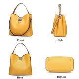 Stylish Crossbody Bag for Women PU Leather Shoulder Bucket Satchel