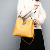 Stylish Crossbody Bag for Women PU Leather Shoulder Bucket Satchel
