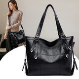 Leather Hobo Vintage Tote Plaid Shoulder Bag For Women