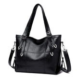 Leather Hobo Vintage Tote Plaid Shoulder Bag For Women