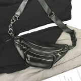 PU Chain Waist Bag Bananka Travel Leisure Fanny Pack Men And Women