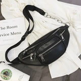 Women Chest Crossbody Bag Wide Strap Soft Leather Shoulder Bag