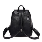 Women Leather Travel Backpack Vintage Ladies Shoulder Bag Multifunction