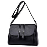 Soft Women Crossbody Bag Double Zipper Messenger Bag