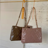 Soft PU Leather Female Chain Shoulder Bag Large Capacity Underarm Tote Handbag