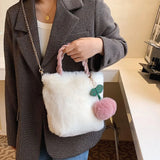 Soft Plush Furry Handbags for Women