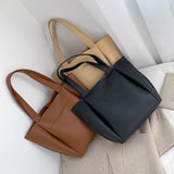 Women's PU Leather Top-handle Shopper Bag with Large Capacity
