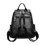 High Female Vintage Backpack Women Leather Backpacks Girls School Bag
