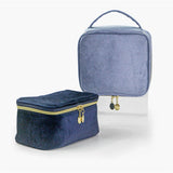 Flannel Cosmetic Bag Zipper Beauty Organizer Toiletry Bag