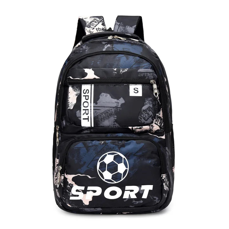 High Football Print Backpacks For Teens Boys Girls School Bags