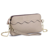 High Full Grain Cowhide Leather Large Capacity Wristlet Phone Case
