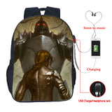 Fullmetal Alchemist USB Charging School Bag Casual Backpack