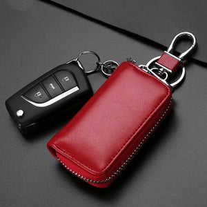 Leather Car Key Holders Organizer Smart Keychain for Men and Women