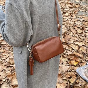 High Leather Crossbody Bag Female Solid Cosmetic Bags Women Wrist Strap Clutch