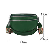 Leather Crossbody Shoulder Bag Double Zipper Cowhide Purse Tote Handbag