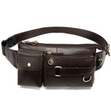 Leather Waist Pack Fanny Pack Men Phone Pouch Small Chest Messenger