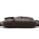 Leather Waist Pack Fanny Pack Men Phone Pouch Small Chest Messenger