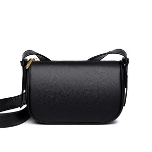 Small Round Leather Mini Bag for Women - Cow Leather One Shoulder Messenger Bag