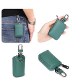 Leather Car Key Holder Zipper Wallet for Men