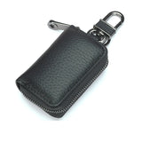 Leather Car Key Holder Zipper Wallet for Men