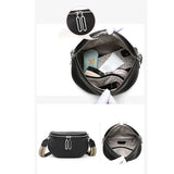 Leather Waist Bag for Women Casual Shoulder Bag Messenger Saddle Bag