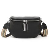 Leather Waist Bag for Women Casual Shoulder Bag Messenger Saddle Bag