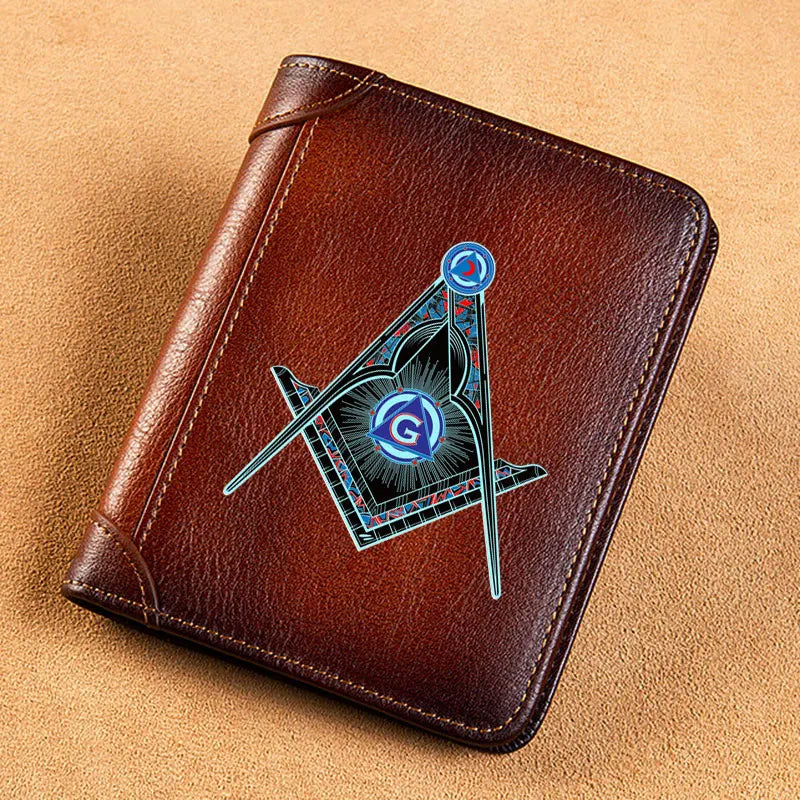Moon Freemasonry Leather Wallet Standard Purse