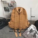 Canvas Teenage School Bag Student Backpack Girl Women Daypack Teen Rucksack