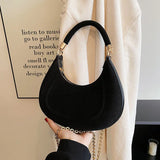 Women's Frosted Western Shoulder Bags Chains Texture Lady Messenger Bags
