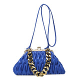High Handbags Pleated Chain Bag Western Style Shoulder Bags Retro Messenger Bag