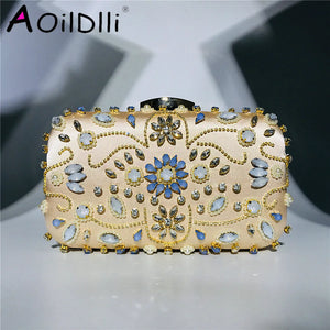 Heavy Bead Embroidery Bag Women Evening Bag Multicolor
