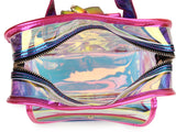 Hologram Women Backpack PVC Laser School Bag Teen Girls Travel Waterproof