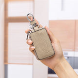 Leather Woman Key Case Zipper Key Wallet Holder
