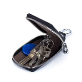 Leather Woman Key Case Zipper Key Wallet Holder