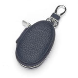 High Keychain Men Women Key Holder Organizer Pouch Cow Leather Car Key Bag