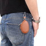 High Keychain Men Women Key Holder Organizer Pouch Cow Leather Car Key Bag