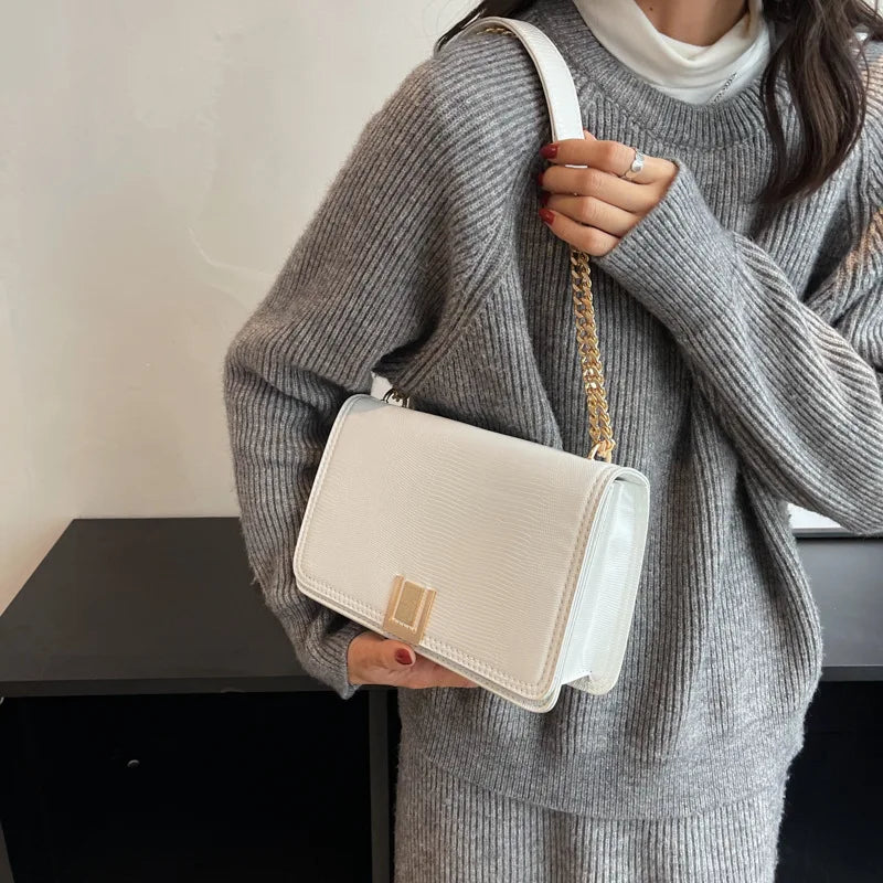 High Version Shoulder Bags Messenger Bags For Women PU Leather Chains Handbags