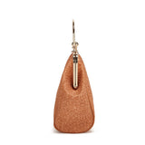 Embroidered Ladies Messenger Bag Lock Shoulder Handbag for Women