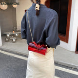 Ladies Acrylic Chain Small Square Handbag Diagonal Shoulder Bag