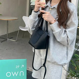 Soft Leather Bucket Bag for Women, All-match Shoulder Bag, Diagonal Bag
