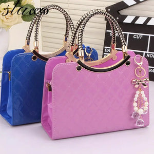 High Ladies Handbag Satchels Women Handbag PU Leather Handle Bags Large Capacity