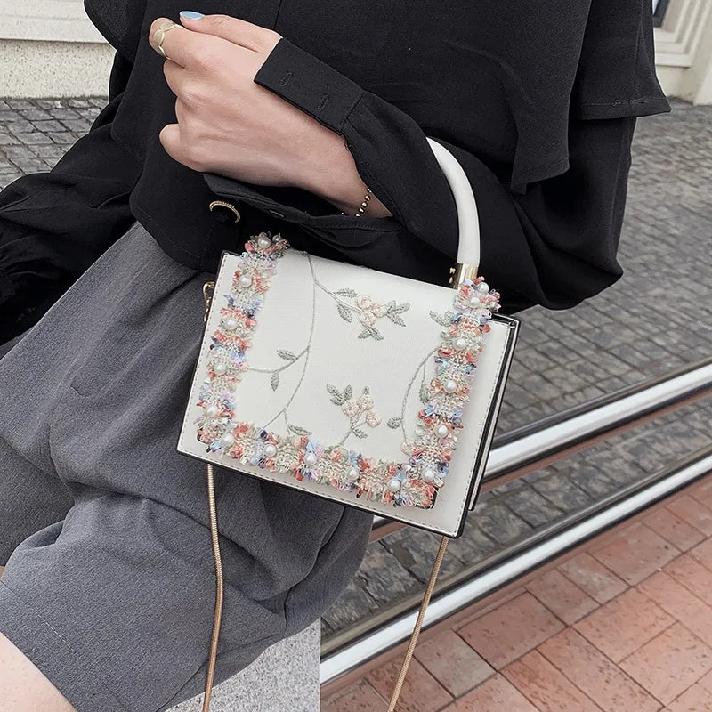 High Ladies Lace Handbag Spring Messenger Women's Bag Chain Shoulder B