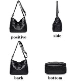 High Ladies Leather Messenger Bag Large Capacity Shoulder Bag