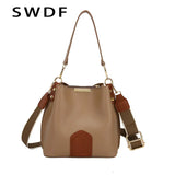 High Ladies Messenger Bucket Bag Style Wide Shoulder Strap One Shoulder Hit