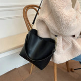 Retro Handbag Autumn Winter Solid Shoulder Messenger Bag