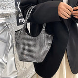 Women's Diamond Handbag Top-Handle Bag